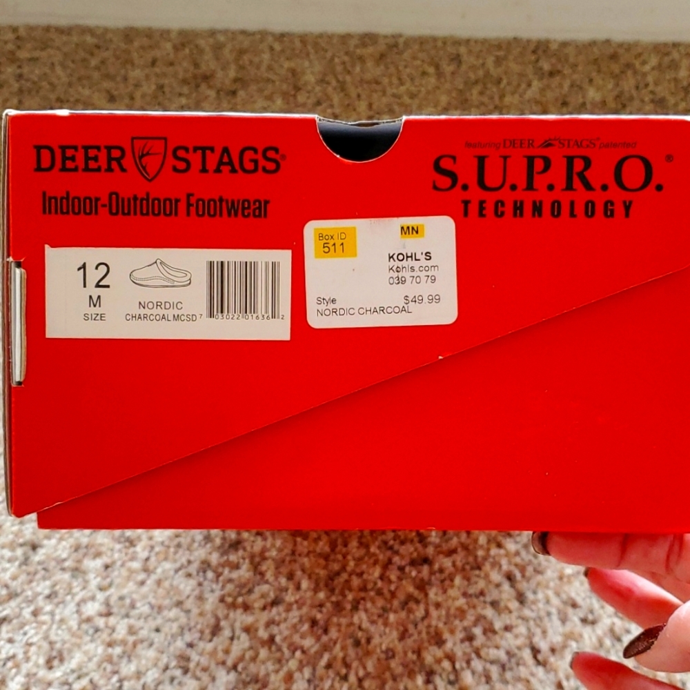 Deer Stags Men's Indoor Outdoor Slipper Type Slip Ons